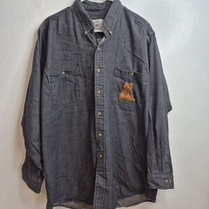 VINTAGE Midwest Garment Co Shirt Embroidered Bears 90s Size 2XL